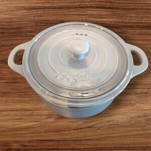 Parini Cookware Casserole 2QT White Flameproof Casserole (White)